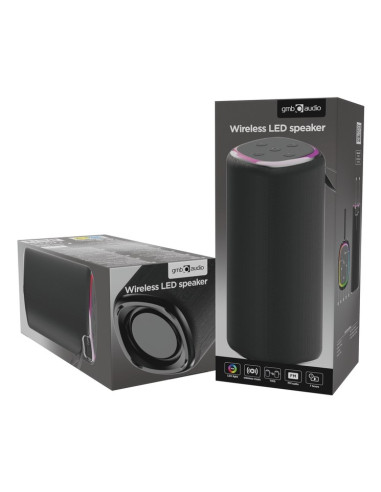 Gembird Gmb Audio Spk-Bt-Led-08L Głośnik Przenośny / Imprezowy Przenośny Głośnik Stereo Czarny 10 W