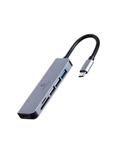 Gembird A-Cm-Combo6-02 Stacja Dokująca Przewodowa Usb 3.2 Gen 1 (3.1 Gen 1) Type-C Szary