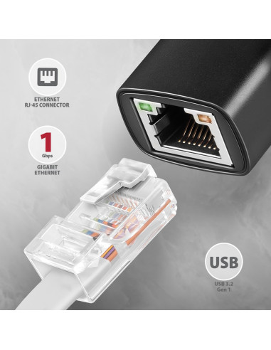 Axagon Ade-Arc Usb-C 3.2 Gen 1 - Gigabit Ethernet 10/100/1000 Adapter - Adapter - Digital/Daten 1000 Mbit/S