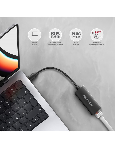 Axagon Ade-Arc Usb-C 3.2 Gen 1 - Gigabit Ethernet 10/100/1000 Adapter - Adapter - Digital/Daten 1000 Mbit/S