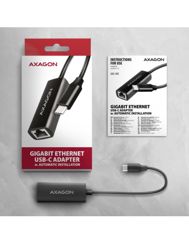Axagon Ade-Arc Usb-C 3.2 Gen 1 - Gigabit Ethernet 10/100/1000 Adapter - Adapter - Digital/Daten 1000 Mbit/S