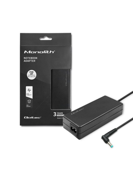Qoltec 51555 Adapter Zasilający/ Inwentor Wewnętrzna 65 W Czarny