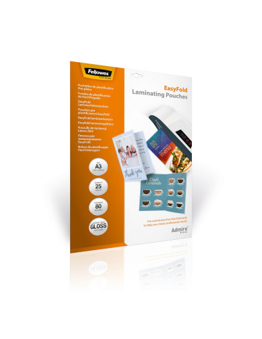 Laminator Pouch Easyfold A3 80 25Pcs 5602001 Fellowes