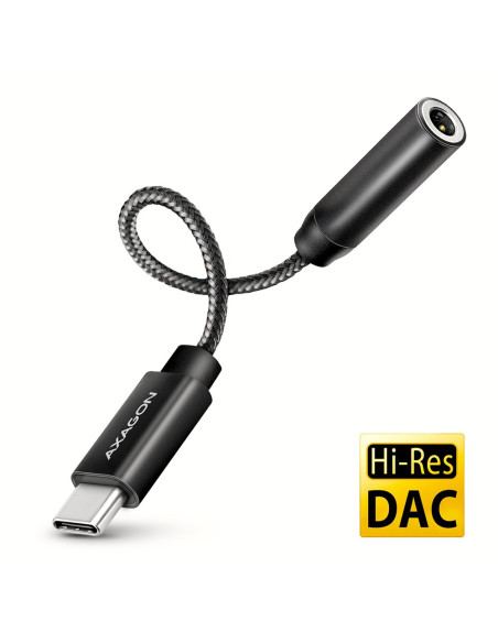 Axagon Ada-Hc Kabel Audio 0,1 M 3.5Mm Usb Type-C Czarny