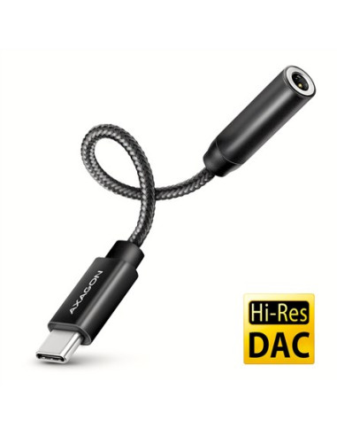 Axagon Ada-Hc Kabel Audio 0,1 M 3.5Mm Usb Type-C Czarny