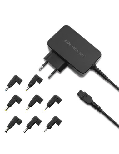Qoltec Uniwersalny Zasilacz Do Laptopa 30W | Automatyczny | Multiplug | 8 Wtyczek