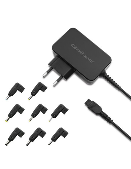 Qoltec Uniwersalny Zasilacz Do Laptopa 30W | Automatyczny | Multiplug | 8 Wtyczek