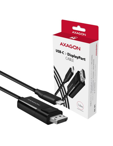 Axagon Rvc-Dpc Adapter Kablowy 1,8 M Usb Type-C Displayport Czarny