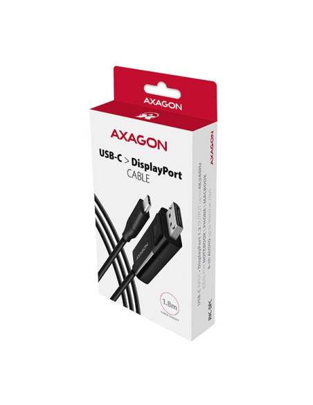 Axagon Rvc-Dpc Adapter Kablowy 1,8 M Usb Type-C Displayport Czarny