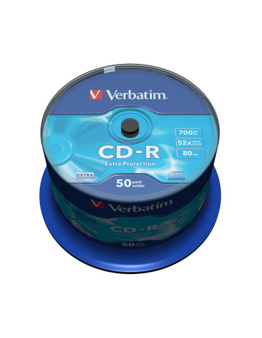 Płyta Cd-R Verbatim 43351 Extra Protection (700Mb  52X  50Szt.  Cake)