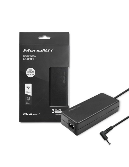Qoltec Zasilacz Do Laptopa Samsung Premium 65W | 19V | 3.42A | 3.0*1.0