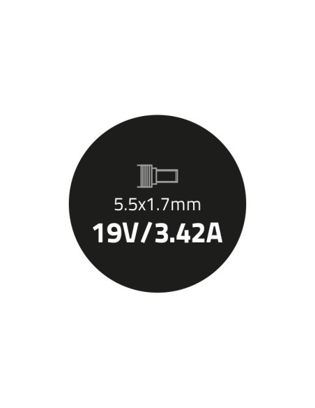 Qoltec 51115 Adapter Zasilający/ Inwentor Wewnętrzna 65 W Czarny