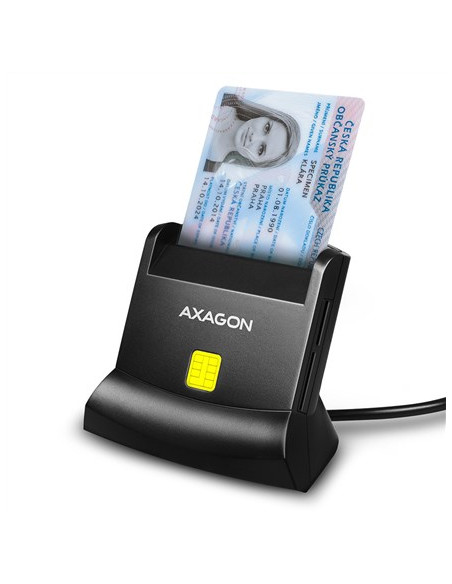 Axagon Cre-Sm2 Czytnik Do Kart Chipowych Wewnętrzna Usb Usb 2.0 Czarny