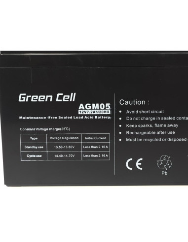 Green Cell Agm05 Akumulator Ołowiany (Vrla) 12 V 7,2 Ah