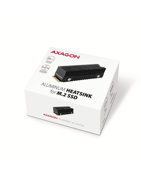 Axagon Clr-M2Xt M.2 Ssd Passivkühler Aluminium - 2280 M.2 Nvme Ssd, Dysk Ssd Radiator Czarny, Szary 1 Szt.