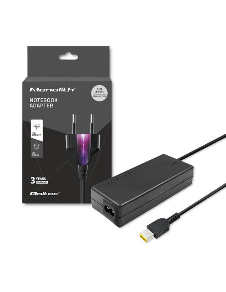 Qoltec 50053 Adapter Zasilający/ Inwentor Wewnętrzna 65 W Czarny