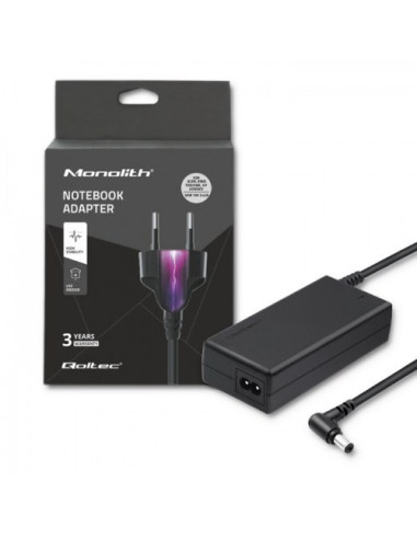 Qoltec 50068 Adapter Zasilający/ Inwentor Wewnętrzna 65 W Czarny