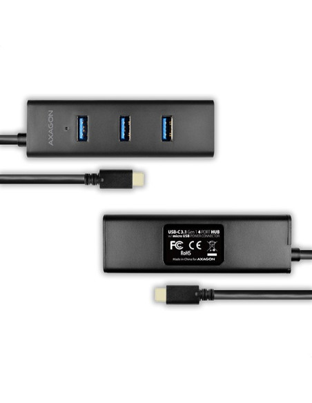 Axagon Hue-S2C Huby I Koncentratory Usb 3.2 Gen 1 (3.1 Gen 1) Type-A 5000 Mbit/S Czarny