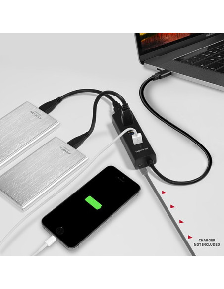Axagon Hue-S2C Huby I Koncentratory Usb 3.2 Gen 1 (3.1 Gen 1) Type-A 5000 Mbit/S Czarny