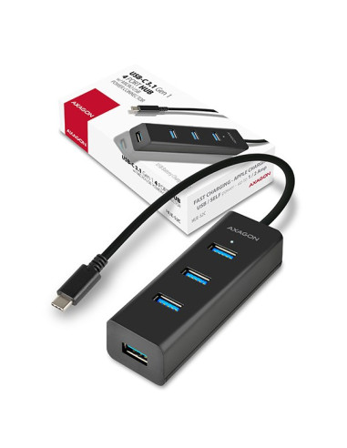 Axagon Hue-S2C Huby I Koncentratory Usb 3.2 Gen 1 (3.1 Gen 1) Type-A 5000 Mbit/S Czarny
