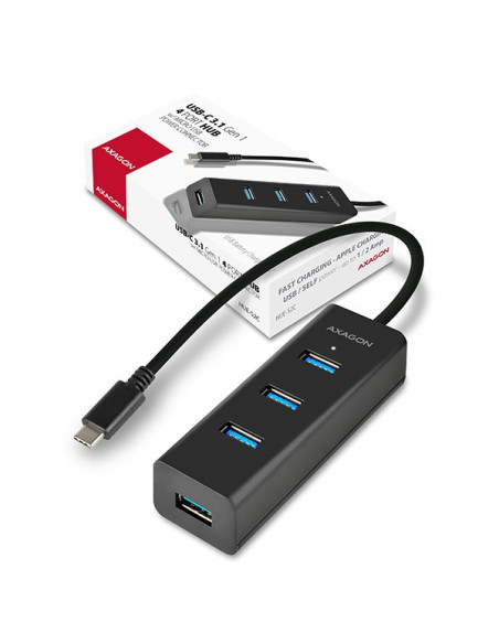 Axagon Hue-S2C Huby I Koncentratory Usb 3.2 Gen 1 (3.1 Gen 1) Type-A 5000 Mbit/S Czarny