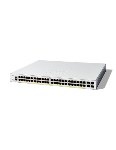 Cisco C1300-48Fp-4G Łącza Sieciowe Zarządzany L2/L3 Gigabit Ethernet (10/100/1000) Biały