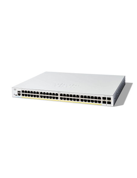 Cisco C1300-48Fp-4G Łącza Sieciowe Zarządzany L2/L3 Gigabit Ethernet (10/100/1000) Biały