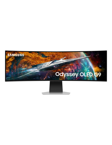 Samsung G95Sc Monitor Komputerowy 124,5 Cm (49") 5120 X 1440 Px Dual Qhd Oled Srebrny