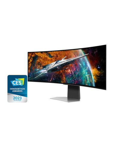 Samsung G95Sc Monitor Komputerowy 124,5 Cm (49") 5120 X 1440 Px Dual Qhd Oled Srebrny