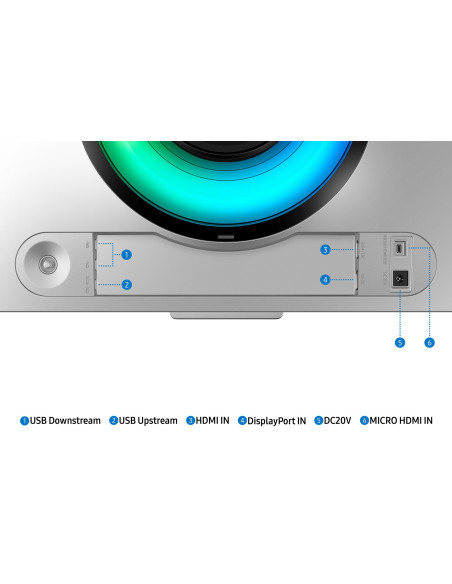 Samsung G95Sc Monitor Komputerowy 124,5 Cm (49") 5120 X 1440 Px Dual Qhd Oled Srebrny