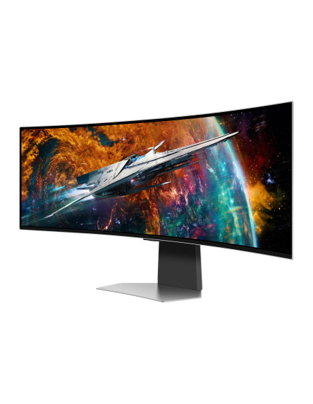 Samsung G95Sc Monitor Komputerowy 124,5 Cm (49") 5120 X 1440 Px Dual Qhd Oled Srebrny