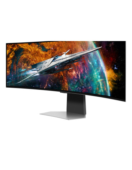Samsung G95Sc Monitor Komputerowy 124,5 Cm (49") 5120 X 1440 Px Dual Qhd Oled Srebrny