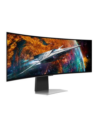 Samsung G95Sc Monitor Komputerowy 124,5 Cm (49") 5120 X 1440 Px Dual Qhd Oled Srebrny