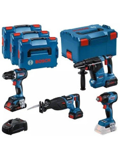 Bosch.zestaw Combo 18V (Gsr 18V-90C +Gdx 18V-210C +Gbh 18V-24C +Gsa 18V-28) 1Xpc4,0Ah 2Xpc5,5Ah …