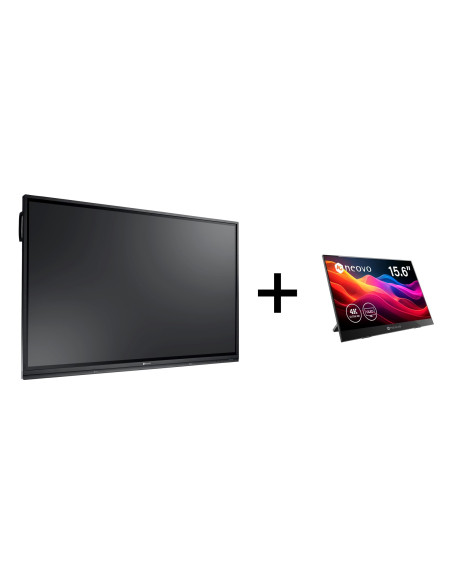 Ag Neovo Monitor Interaktywny 65 Cali Ifp-6503 + Ag Neovo Portable Monitor 15" Oled 4K Usb-C Hdmi Za 1 Zł