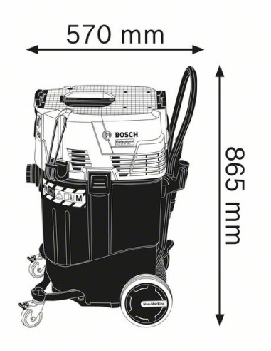 Bosch 0 601 9C3 300 Odkurzacz 55 L Bęben Próżniowy Suchy I Mokry 1380 W Bez Worka