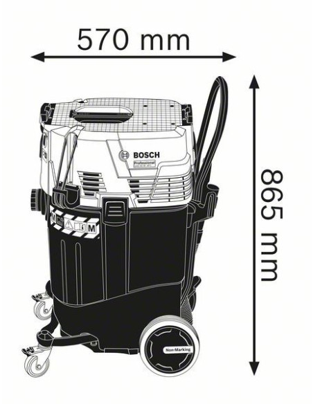 Bosch 0 601 9C3 300 Odkurzacz 55 L Bęben Próżniowy Suchy I Mokry 1380 W Bez Worka