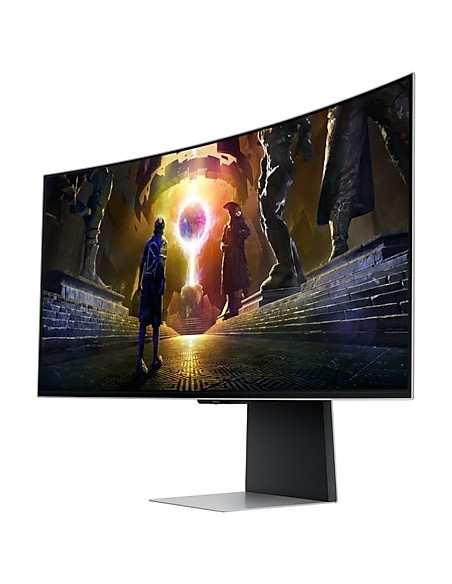 Samsung Ls34Dg850Suxdu Monitor Komputerowy 86,4 Cm (34") 3440 X 1440 Px Oled Srebrny