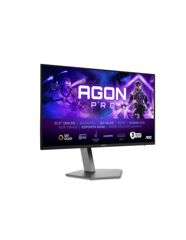 Wyświetlacz Oled Aoc Ag326Ud 32" 165Hz, 3840X2160, 250Cd/M2, 2 Hdmi