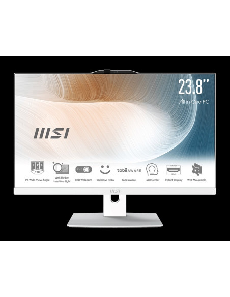 Msi Aio Modern Am242P 12M-2005Eu Intel I5-1235U 24" Ips Led Fhd Non-Touch Anti-Glare 16Gb Ssd500Gb M.2 Ax211 Wifi 6E Windows 11 