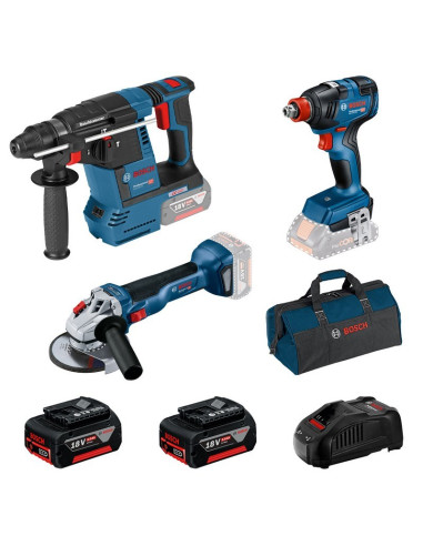 Bosch.zestaw Combo 18V (Gbh 18V-26 + Gdx 18V-200 + Gws 18V-10) 2X5,0Ah Torba …