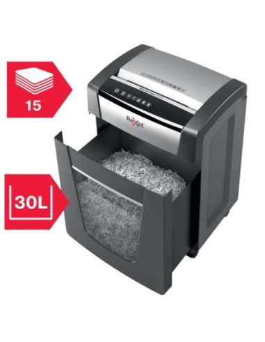 Rexel Niszczarka Momentum M515, P-5, 30L, 15 Kartek,  Tnie Na Ścinki 2 X 15 Mm, Czarna