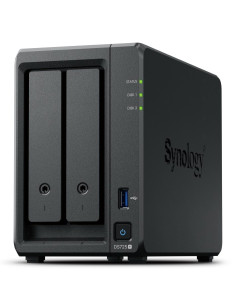 Nas Synology Ds725+, Tower, 2X 2.5"/3.5" Sata + 2X M.2 2280 Nvme Ssd  Amd Ryzen R1600  4Gb Ddr4 (Max.32Gb), 1X 1Gbe Rj-45, 1X 2.