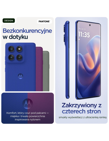 Smartfon Motorola Xt2507-1 Moto Edge 60 Pro 5G 12Gb Ram 512Gb - Niebieski