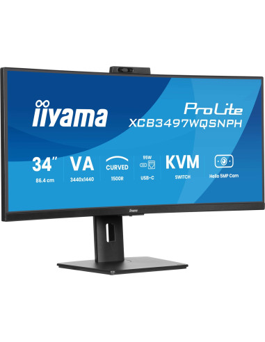 Monitor Iiyama 86,4Cm (34") Xcb3497Wqsnph-B1 21:9 Hdmi+Dp+Usb-C Webc