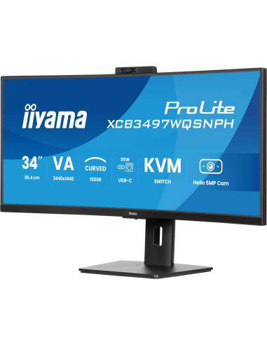 Monitor Iiyama 86,4Cm (34") Xcb3497Wqsnph-B1 21:9 Hdmi+Dp+Usb-C Webc