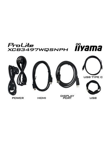 Monitor Iiyama 86,4Cm (34") Xcb3497Wqsnph-B1 21:9 Hdmi+Dp+Usb-C Webc