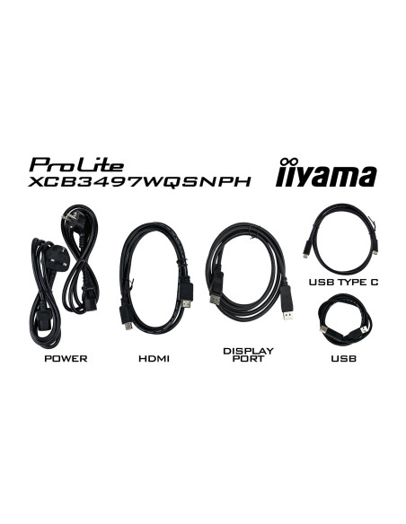 Monitor Iiyama 86,4Cm (34") Xcb3497Wqsnph-B1 21:9 Hdmi+Dp+Usb-C Webc