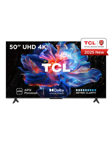Telewizor Tcl Led 4K, 50V6C, 50, Smart Tv, Telewizja Google Tv, Uhd, Czarny