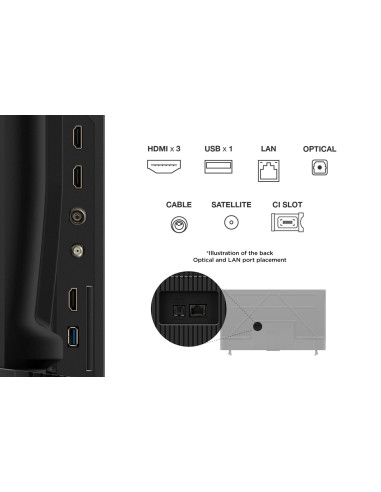 Telewizor Tcl Led 4K, 50V6C, 50, Smart Tv, Telewizja Google Tv, Uhd, Czarny
